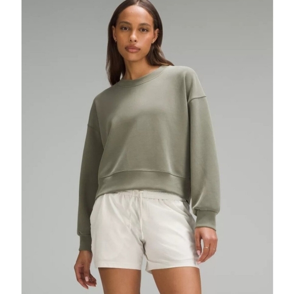 Lululemon Perfectly Oversized Cropped Crew Softstreme - Picture 1 of 7
